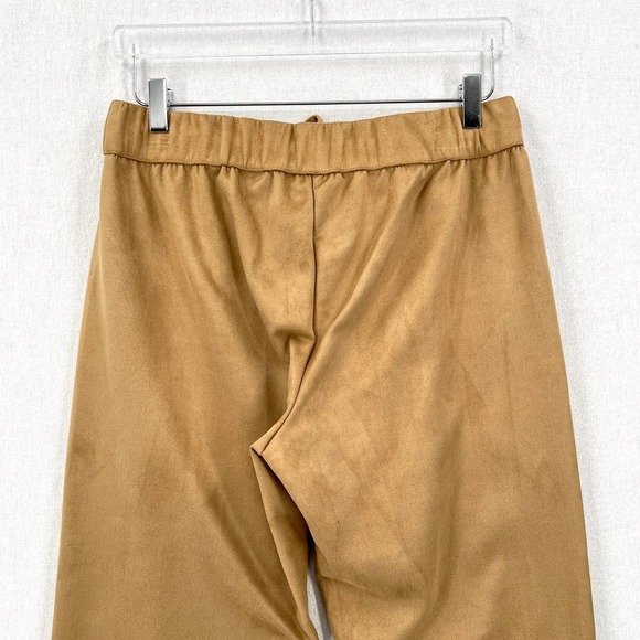 ENZA COSTA Pants Womens Medium 2 Camel Tan Faux Suede Jogger Lounge Track NWOT - Picture 4 of 15